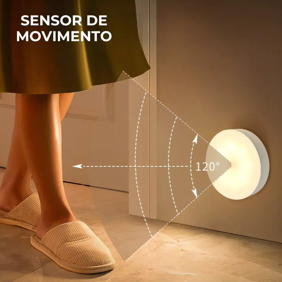 Luminária LED com Sensor Redonda