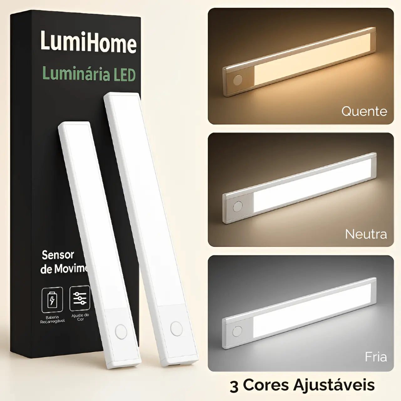 Luminária de LED com Sensor LumiHome